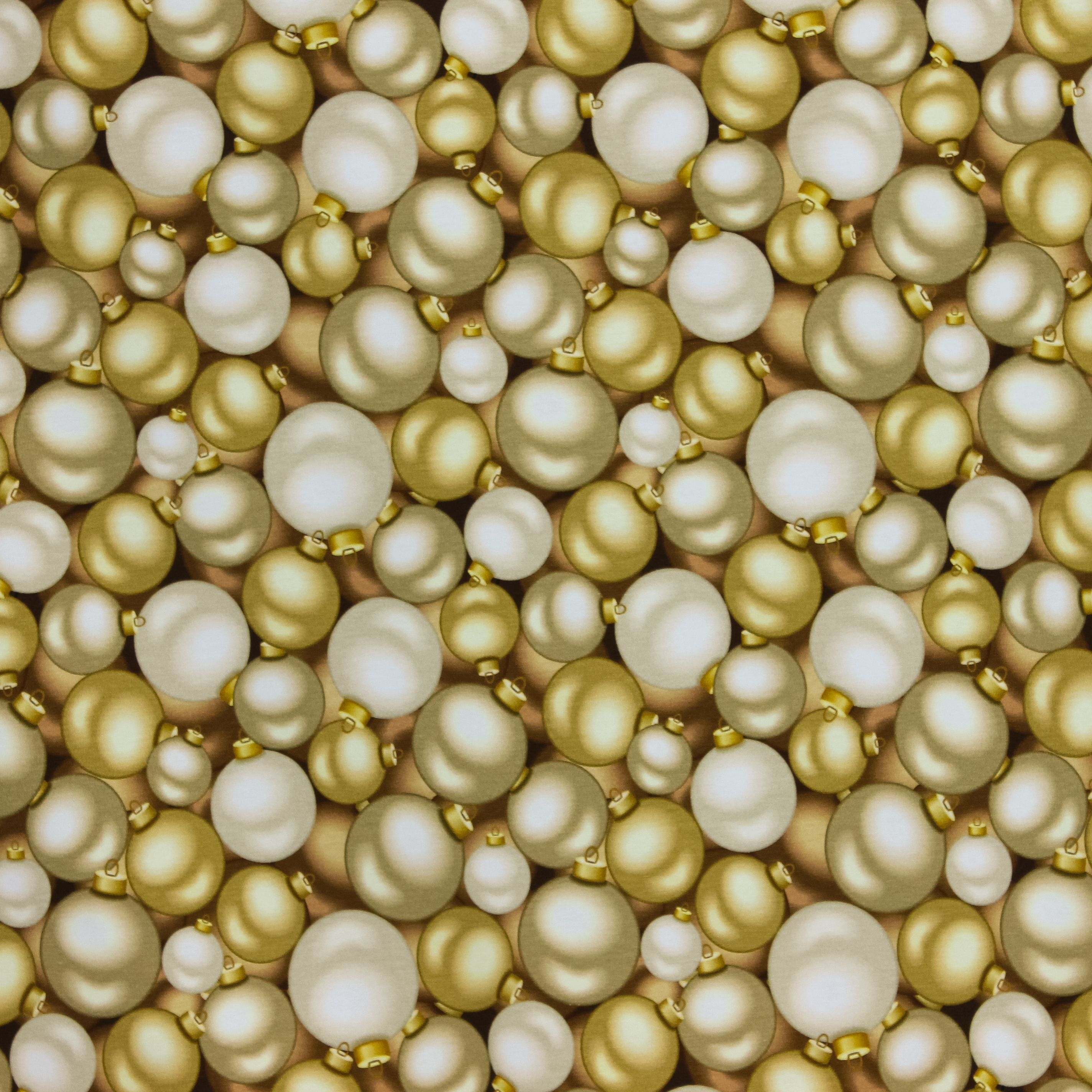Tricot met gouden kerstballen